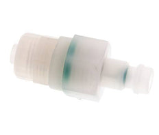 PVDF DN 5 Koppeling Insteeknippel 6x8 mm opsteekfitting Dubbele afsluiting