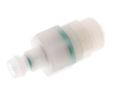 PVDF DN 5 Koppeling Insteeknippel 6x8 mm opsteekfitting Dubbele afsluiting