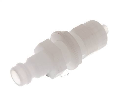 PVDF DN 5 Koppeling Insteeknippel 4x6 mm opsteekfitting Schotkoppeling