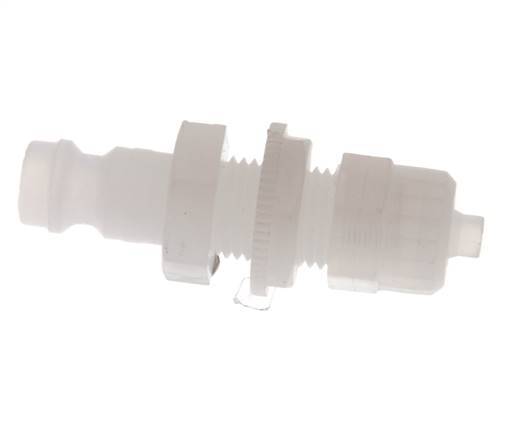 PVDF DN 5 Koppeling Insteeknippel 4x6 mm opsteekfitting Schotkoppeling