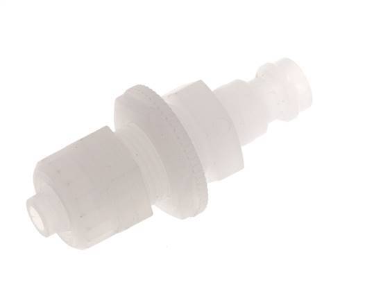 PVDF DN 5 Koppeling Insteeknippel 6x8 mm opsteekfitting Schotkoppeling