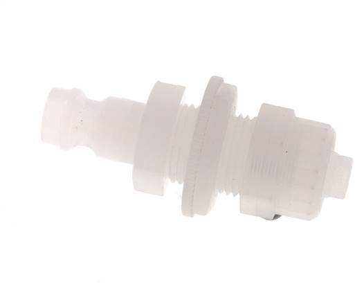PVDF DN 5 Koppeling Insteeknippel 6x8 mm opsteekfitting Schotkoppeling