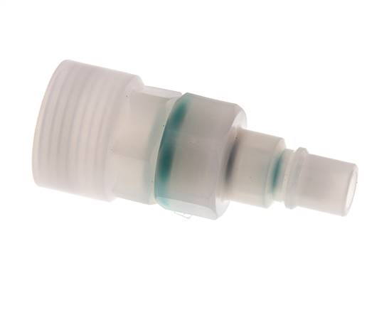 PVDF DN 7.2 Koppeling Insteeknippel G 1/2 inch Binnendraad Dubbele afsluiting
