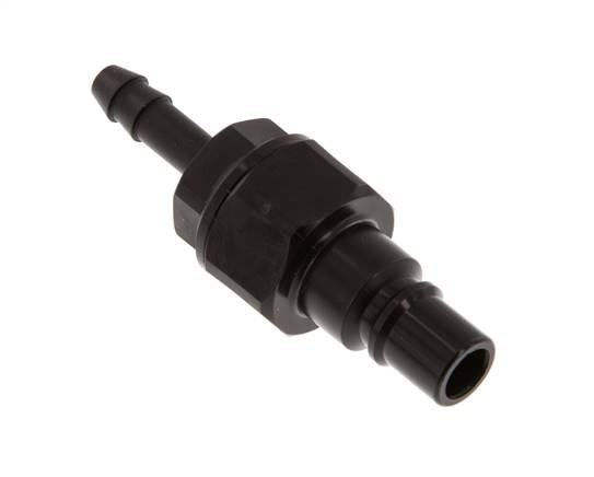 POM DN 7.2 Koppeling Insteeknippel 6 mm Slangpilaar Dubbele afsluiting