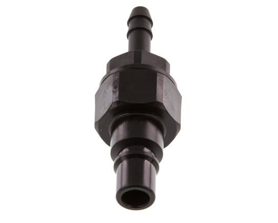 POM DN 7.2 Koppeling Insteeknippel 6 mm Slangpilaar Dubbele afsluiting