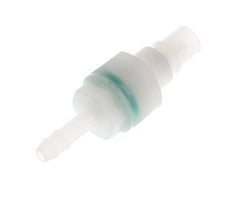 PVDF DN 7.2 Koppeling Insteeknippel 6 mm Slangpilaar Dubbele afsluiting
