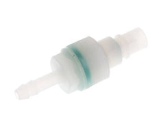 PVDF DN 7.2 Koppeling Insteeknippel 6 mm Slangpilaar Dubbele afsluiting