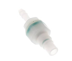 PVDF DN 7.2 Koppeling Insteeknippel 6 mm Slangpilaar Dubbele afsluiting