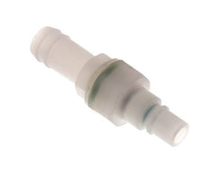 PVDF DN 7.2 Koppeling Insteeknippel 13 mm Slangpilaar Dubbele afsluiting