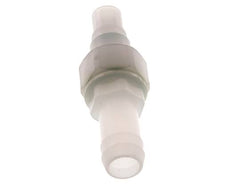 PVDF DN 7.2 Koppeling Insteeknippel 13 mm Slangpilaar Dubbele afsluiting