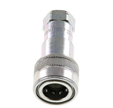 Stalen DN 6.3 Hydraulische Koppeling Snelkoppeling 1/4 inch NPT binnendraad ISO 7241-1 B D 14.2mm