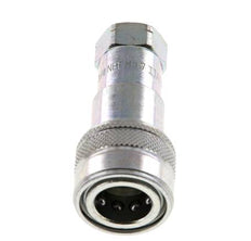 Stalen DN 6.3 Hydraulische Koppeling Snelkoppeling 1/4 inch NPT binnendraad ISO 7241-1 B D 14.2mm