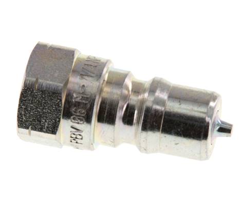 Stalen DN 6.3 Hydraulische Koppeling Insteeknippel 1/4 inch NPT binnendraad ISO 7241-1 B D 14.2mm