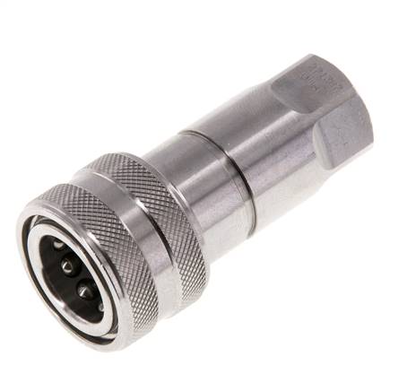 RVS DN 6.3 Hydraulische Koppeling Snelkoppeling G 1/4 inch Binnendraad ISO 7241-1 B D 14.2mm