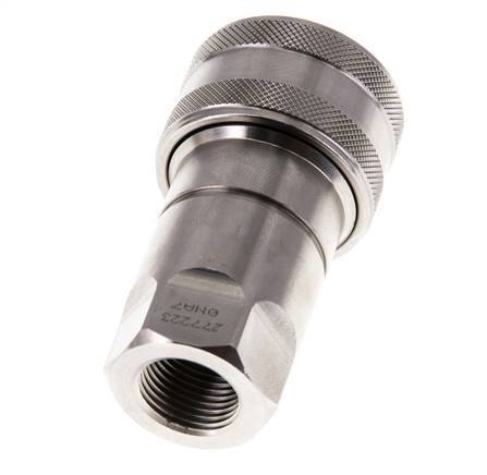 RVS DN 10 Hydraulische Koppeling Snelkoppeling G 3/8 inch Binnendraad ISO 7241-1 B D 19.1mm