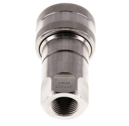 RVS DN 10 Hydraulische Koppeling Snelkoppeling G 3/8 inch Binnendraad ISO 7241-1 B D 19.1mm