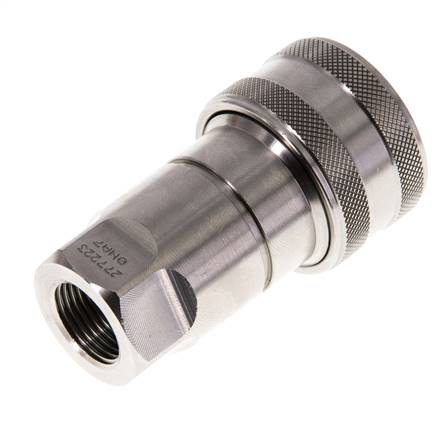 RVS DN 10 Hydraulische Koppeling Snelkoppeling G 3/8 inch Binnendraad ISO 7241-1 B D 19.1mm