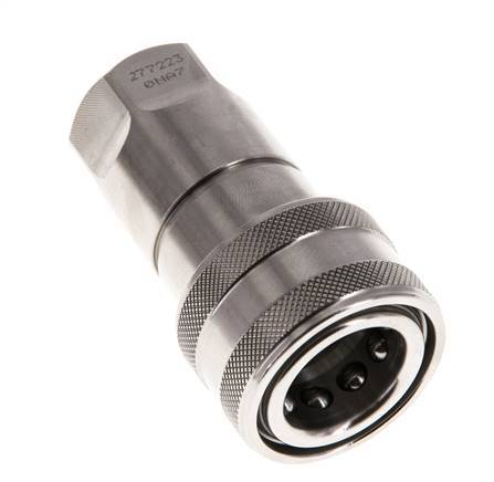 RVS DN 10 Hydraulische Koppeling Snelkoppeling G 3/8 inch Binnendraad ISO 7241-1 B D 19.1mm