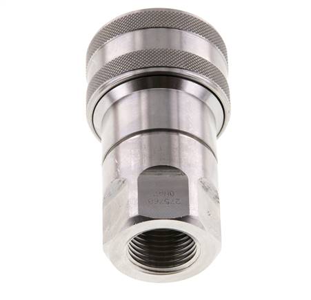 RVS DN 12.5 Hydraulische Koppeling Snelkoppeling G 1/2 inch Binnendraad ISO 7241-1 B D 23.5mm