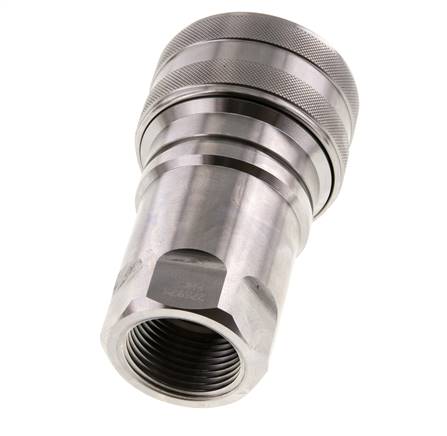 RVS DN 40 Hydraulische Koppeling Snelkoppeling G 1 1/2 inch Binnendraad ISO 7241-1 B D 44.5mm