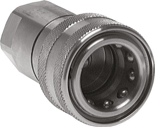 RVS DN 40 Hydraulische Koppeling Snelkoppeling G 1 1/2 inch Binnendraad ISO 7241-1 B D 44.5mm