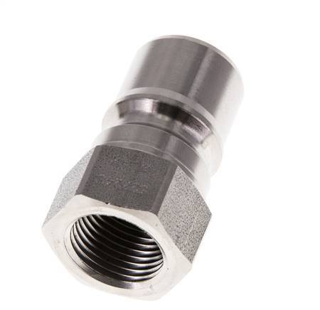 RVS DN 10 Hydraulische Koppeling Insteeknippel G 3/8 inch Binnendraad ISO 7241-1 B D 19.1mm