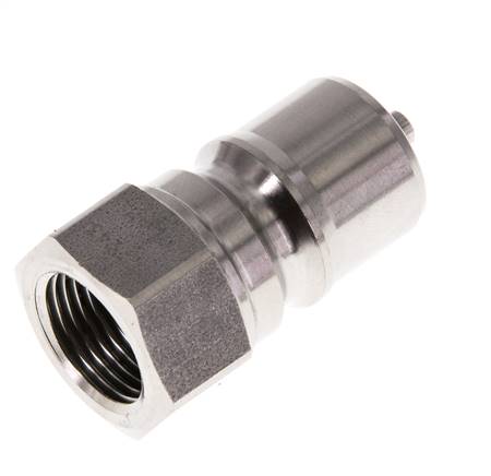 RVS DN 10 Hydraulische Koppeling Insteeknippel G 3/8 inch Binnendraad ISO 7241-1 B D 19.1mm
