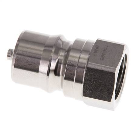 RVS DN 12.5 Hydraulische Koppeling Insteeknippel G 1/2 inch Binnendraad ISO 7241-1 B D 23.5mm