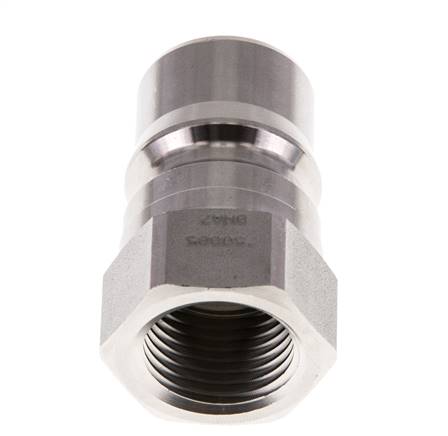 RVS DN 12.5 Hydraulische Koppeling Insteeknippel G 1/2 inch Binnendraad ISO 7241-1 B D 23.5mm