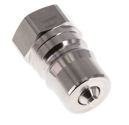 RVS DN 12.5 Hydraulische Koppeling Insteeknippel G 1/2 inch Binnendraad ISO 7241-1 B D 23.5mm