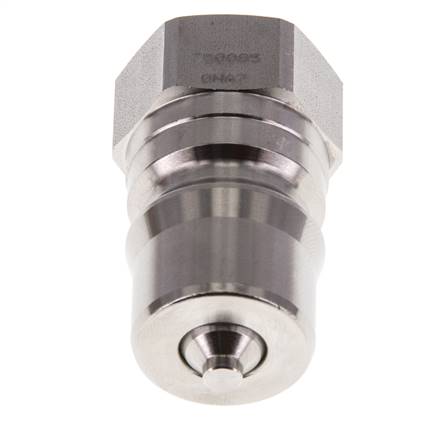 RVS DN 12.5 Hydraulische Koppeling Insteeknippel G 1/2 inch Binnendraad ISO 7241-1 B D 23.5mm