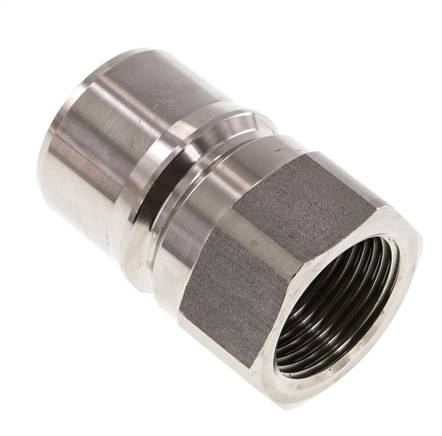 RVS DN 25 Hydraulische Koppeling Insteeknippel G 1 inch Binnendraad ISO 7241-1 B D 37.8mm