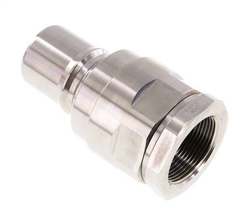 RVS DN 40 Hydraulische Koppeling Insteeknippel G 1 1/2 inch Binnendraad ISO 7241-1 B D 44.5mm