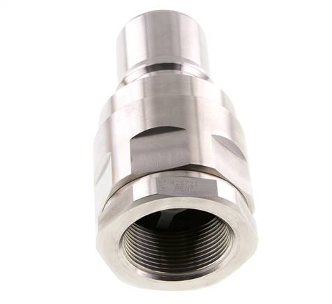 RVS DN 40 Hydraulische Koppeling Insteeknippel G 1 1/2 inch Binnendraad ISO 7241-1 B D 44.5mm