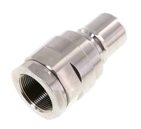 RVS DN 40 Hydraulische Koppeling Insteeknippel G 1 1/2 inch Binnendraad ISO 7241-1 B D 44.5mm