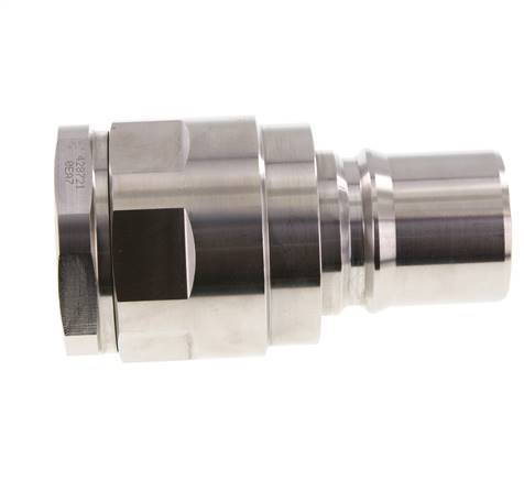 RVS DN 40 Hydraulische Koppeling Insteeknippel G 1 1/2 inch Binnendraad ISO 7241-1 B D 44.5mm
