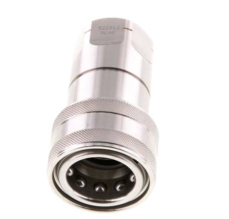 RVS DN 12.5 Hydraulische Koppeling Snelkoppeling 1/2 inch NPT binnendraad ISO 7241-1 B D 23.5mm