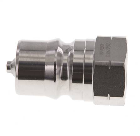 RVS DN 12.5 Hydraulische Koppeling Insteeknippel 1/2 inch NPT binnendraad ISO 7241-1 B D 23.5mm