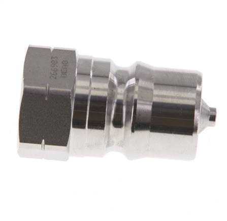 RVS DN 12.5 Hydraulische Koppeling Insteeknippel 1/2 inch NPT binnendraad ISO 7241-1 B D 23.5mm