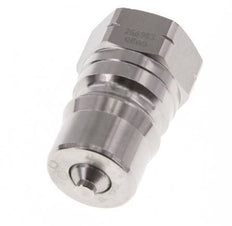 RVS DN 12.5 Hydraulische Koppeling Insteeknippel 1/2 inch NPT binnendraad ISO 7241-1 B D 23.5mm