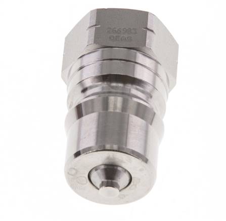 RVS DN 12.5 Hydraulische Koppeling Insteeknippel 1/2 inch NPT binnendraad ISO 7241-1 B D 23.5mm
