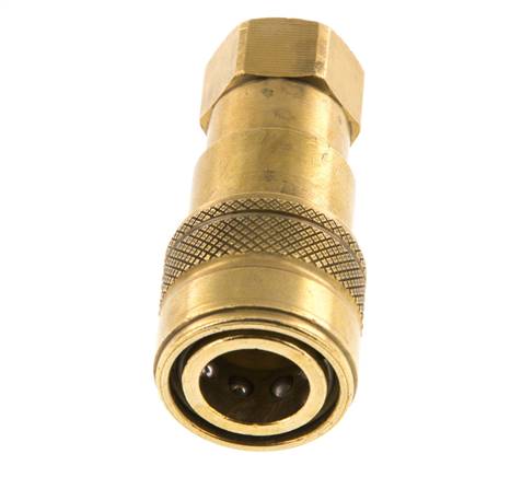 Messing DN 5 Hydraulische Koppeling Snelkoppeling G 1/8 inch Binnendraad ISO 7241-1 B D 10.9mm