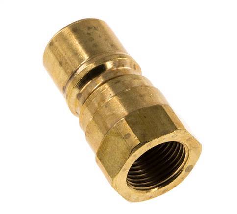 Brass DN 10 Hydraulic Coupling Plug G 3/8 inch Female Threads ISO 7241-1 B D 19.1mm