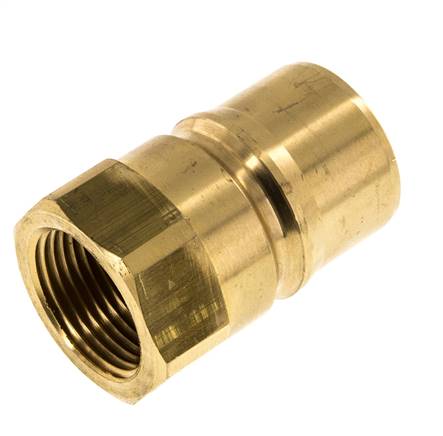 Messing DN 25 Hydraulische Koppeling Insteeknippel G 1 inch Binnendraad ISO 7241-1 B D 37.8mm