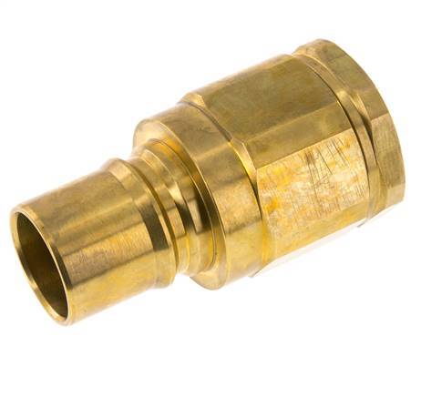Brass DN 40 Hydraulic Coupling Plug G 1 1/4 inch Female Threads ISO 7241-1 B D 44.5mm