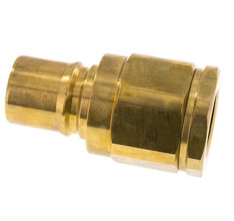 Brass DN 40 Hydraulic Coupling Plug G 1 1/4 inch Female Threads ISO 7241-1 B D 44.5mm