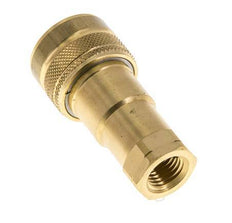 Brass DN 6.3 Hydraulic Coupling Socket 1/4 inch Female NPT Threads ISO 7241-1 B D 14.2mm