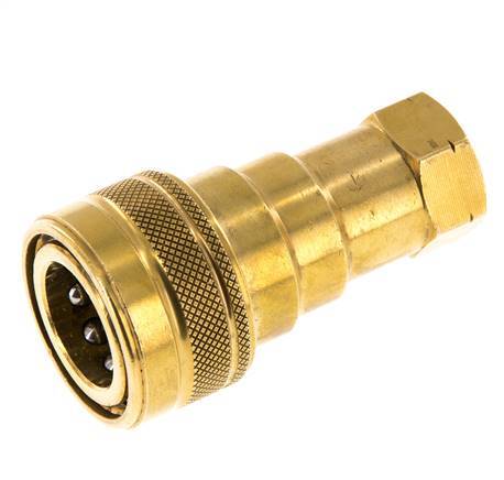 Messing DN 10 Hydraulische Koppeling Snelkoppeling 3/8 inch NPT binnendraad ISO 7241-1 B D 19.1mm