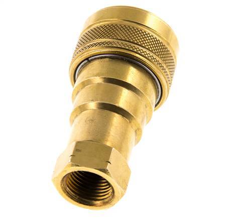 Messing DN 10 Hydraulische Koppeling Snelkoppeling 3/8 inch NPT binnendraad ISO 7241-1 B D 19.1mm