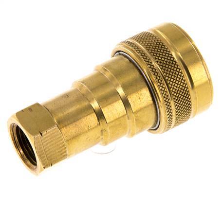 Messing DN 10 Hydraulische Koppeling Snelkoppeling 3/8 inch NPT binnendraad ISO 7241-1 B D 19.1mm